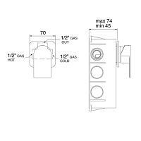 Treemme Ran Смеситель для душа, цвет: хром 2259CC