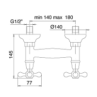 Treemme Romantica Смеситель для душа, цвет: бронза/керамика 3656UUPV