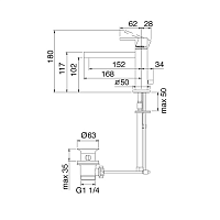 Treemme Q Смеситель для раковины, цвет: хром 5610CC