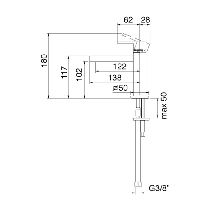 Treemme Q Смеситель для раковины, цвет: хром 5611CC
