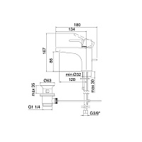 Treemme Cleo Смеситель для раковины, цвет: черный/хром 6310NC
