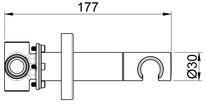 Almar Shut Off Внешняя часть гигиенического душа с прогрессивным смесителем, цвет: chrome E136009.CR