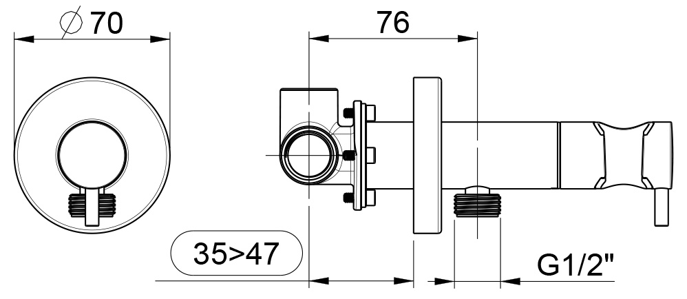 Almar Shut Off Внешняя часть гигиенического душа с прогрессивным смесителем, цвет: chrome E136009.CR