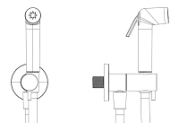 Almar Shut Off Внешняя часть гигиенического душа с прогрессивным смесителем, цвет: chrome E136009.CR