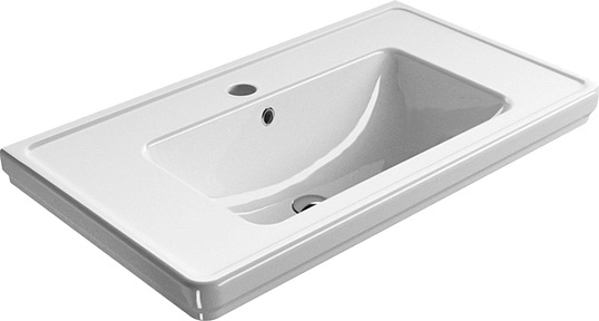 GSI Classic Раковина подвесная 90x50 см, 1 отверстие, с переливом, без д/к, цвет: белый глянцевый 8788111