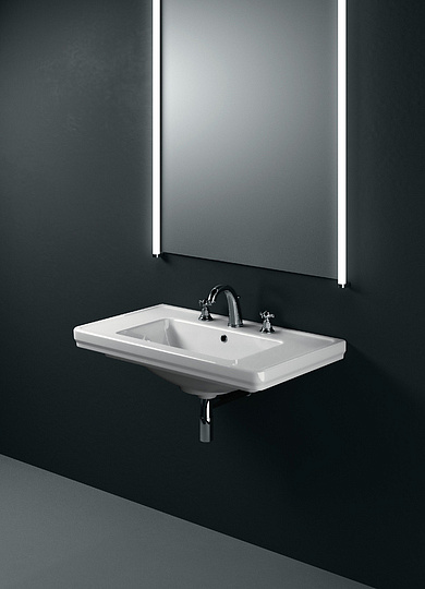 GSI Classic Раковина подвесная 90x50 см, 1 отверстие, с переливом, без д/к, цвет: белый глянцевый 8788111