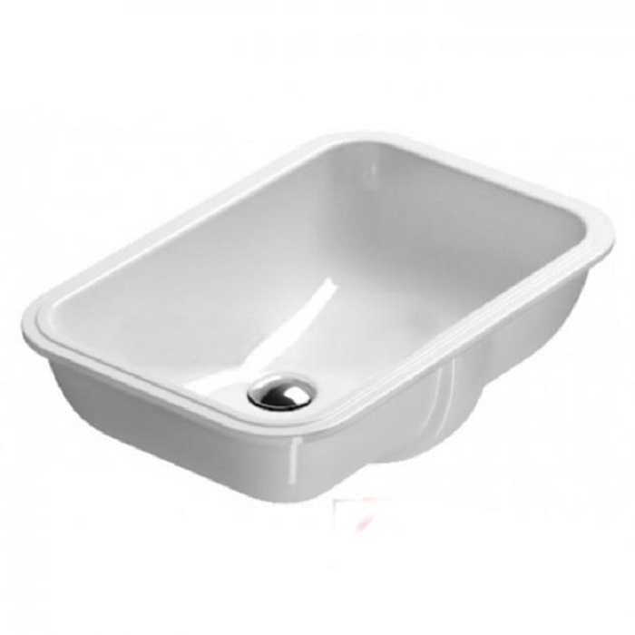 Catalano Italy Раковина встраиваемая снизу 55x38 см, с переливом, покр Cataglaze, цвет: белый глянц. 0727550001