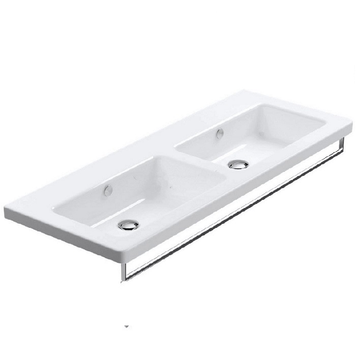 Catalano Comfort Раковина подвесная 125x48x18h см, с переливом, покр. Cataglaze, цвет: белый глянц. 1125LI00