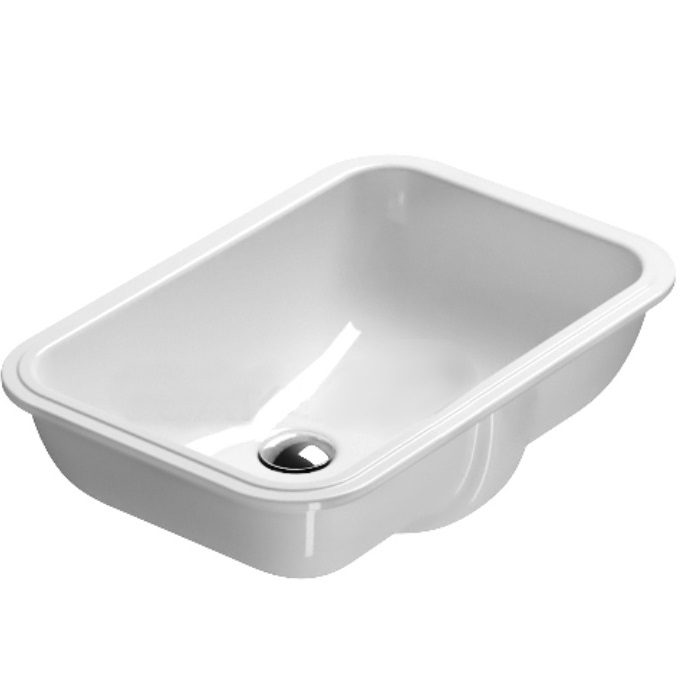 Catalano Italy Раковина встраиваемая снизу 50x35 см, с переливом, покр Cataglaze, цвет: белый глянц. 0727500001