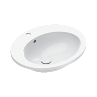 Catalano Italy Раковина встраиваемая сверху 61x51 см 1 отв с переливом Cataglaze, цвет: белый глянц. 0725611001