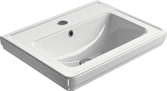 GSI Classic Раковина подвесная 60x46 см, 1 отверстие, с переливом, без д/к, цвет: белый глянцевый 8731111