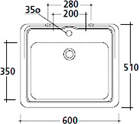 Galassia Ethos Раковина подвесная 60х51 см, с переливом, цвет: белый глянцевый 8416M