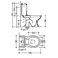 Унитаз-компакт Migliore Gianeta с ручкой 20928