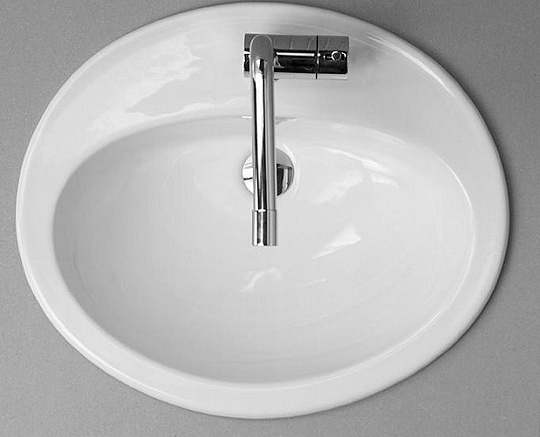 Galassia Eloise Раковина встраиваемая сверху 57х48 см, с переливом, цвет: белый глянцевый 6000