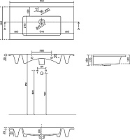 Galassia Eden Раковина накладная 91х46 см, с переливом, цвет: белый глянцевый 7224