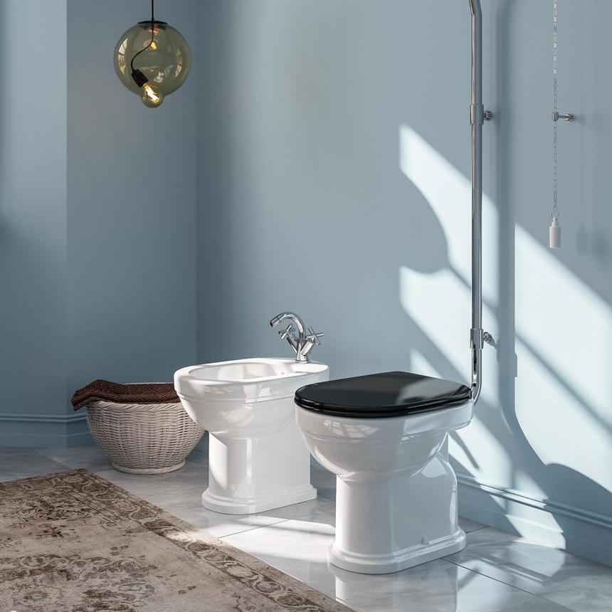 Catalano Canova Royal Унитаз напольный 36x53 см, покрытие Cataglaze, цвет: белый глянцевый 1VPCR00