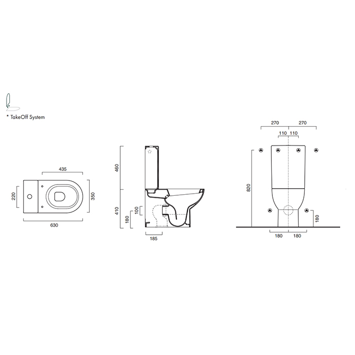 Catalano Механизм слива для унитаза, двойной слив, цвет: хром 0555510000