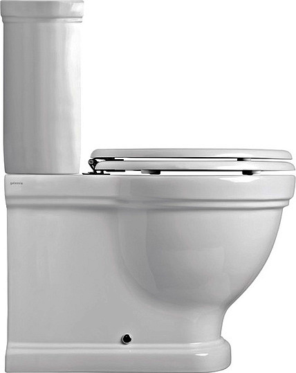 Galassia Ethos Крышка-сиденье для унитаза, с микролифтом, цвет: белый глянцевый, фурнитура бронза 8482BR