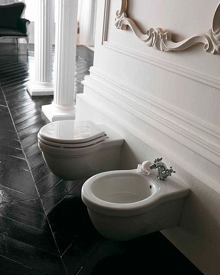 Galassia Ethos Крышка-сиденье для унитаза, с микролифтом, цвет: белый глянцевый, фурнитура бронза 8482BR