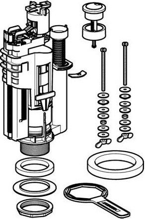 Galassia Ethos Сливная арматура с клавишей смыва, цвет: хром 9010