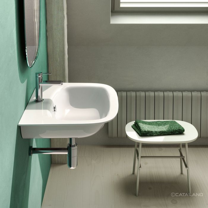 Catalano Comfort Раковина подвесная 60x47,5x18h см, 1 отв с переливом, Cataglaze, цвет: белый глянц. 160GRON00