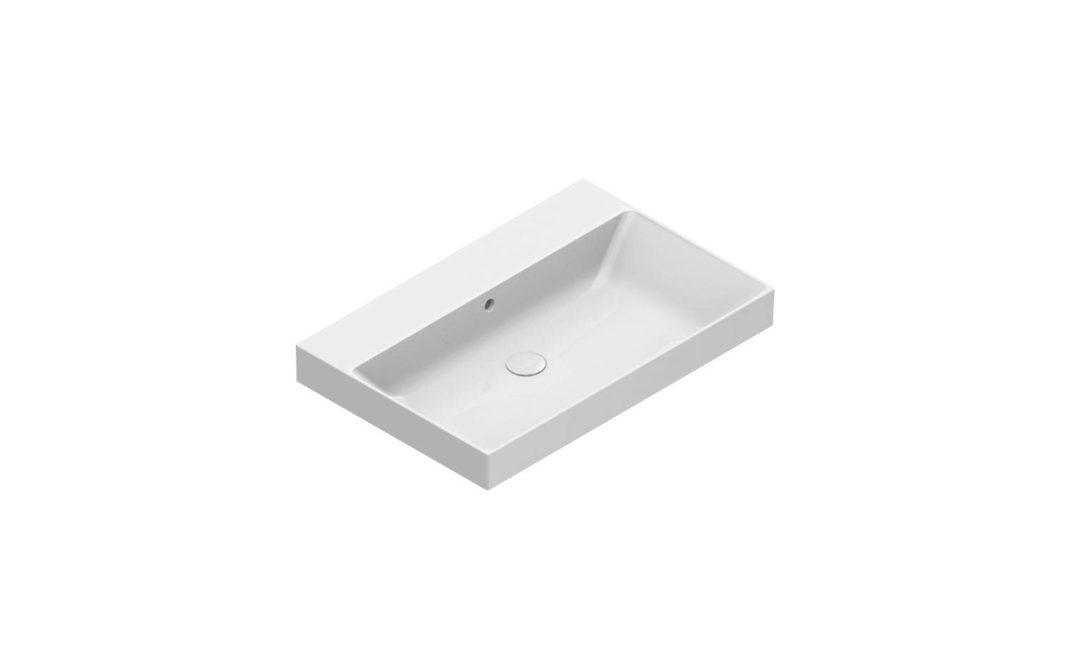 Catalano Comfort Раковина подвесная 75x50x17h см, с переливом, покр. Cataglaze, цвет: белый глянц. 0120750001