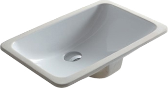 Galassia Раковина встраиваемая снизу 56х37 см, с переливом, цвет: белый глянцевый 2035