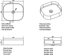 Galassia SmartB Раковина чаша 45х38 см, без перелива, цвет: белый глянцевый 7406