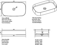 Galassia SmartB Раковина чаша 65х38 см, без перелива, цвет: белый глянцевый 7407