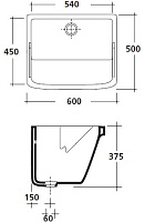 Galassia Iside Раковина встраиваемая сверху 75х52 см, с переливом, цвет: белый глянцевый 2001