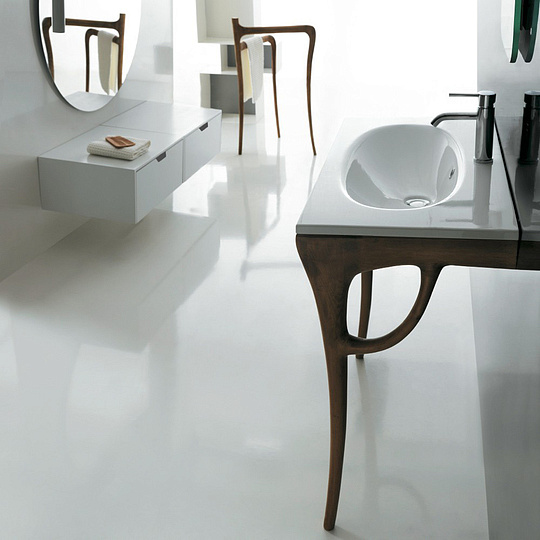 Galassia Ergo Раковина встраиваемая сверху 105х45 см, с перелива, цвет: белый глянцевый 7103