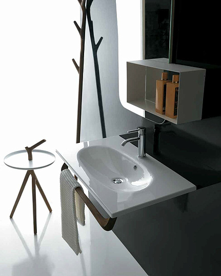 Galassia Ergo Раковина встраиваемая сверху 105х45 см, с перелива, цвет: белый глянцевый 7103