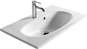 Galassia Ergo Раковина встраиваемая сверху 75х45 см, с перелива, цвет: белый глянцевый 7101