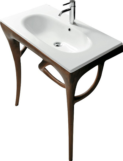 Galassia Ergo Раковина встраиваемая сверху 85х45 см, с перелива, цвет: белый глянцевый 7102