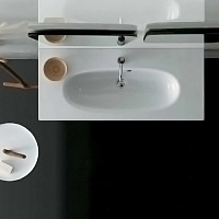 Galassia Ergo Раковина встраиваемая сверху 85х45 см, с перелива, цвет: белый глянцевый 7102