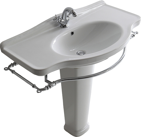 Galassia Ethos Раковина подвесная 110х54 см, с переливом и 1 отв. под смеситель, цвет: белый глянец 8435M