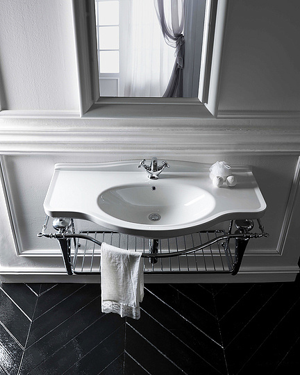 Galassia Ethos Раковина подвесная 110х54 см, с переливом и 1 отв. под смеситель, цвет: белый глянец 8435M