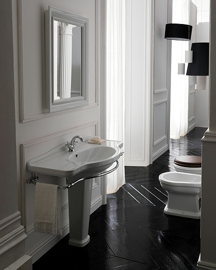 Galassia Ethos Раковина подвесная 110х54 см, с переливом и 1 отв. под смеситель, цвет: белый глянец 8435M