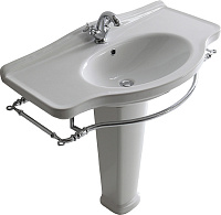 Galassia Ethos Раковина подвесная 110х54 см, с переливом и 1 отв. под смеситель, цвет: белый глянец 8435M