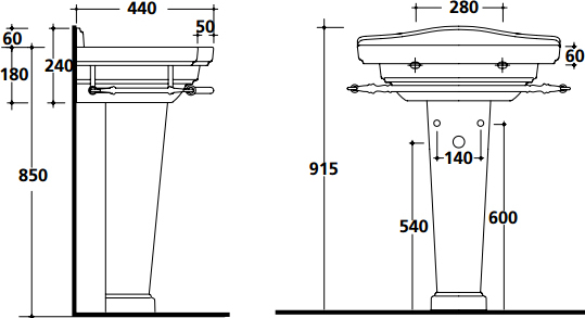 Galassia Ethos Раковина подвесная 55х44 см, с переливом и 1 отвер. под смеситель, цвет: белый глянец 8431M