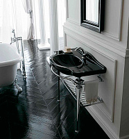 Galassia Ethos Раковина подвесная 95х44 см, с переливом и 1 отв. под смеситель, цвет: черный глянец 8434MNE