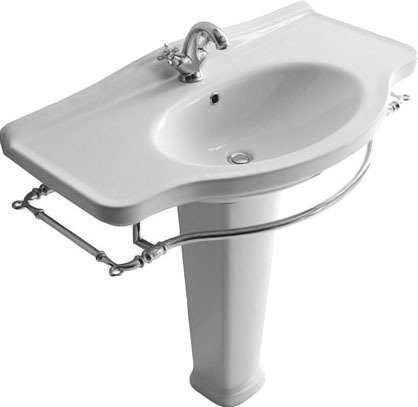 Galassia Ethos Раковина подвесная 95х44 см, с переливом и 1 отвер. под смеситель, цвет: белый глянец 8434M