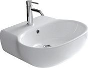 Galassia Ergo Раковина подвесная 55х48 см, с переливом, цвет: белый глянцевый 7119