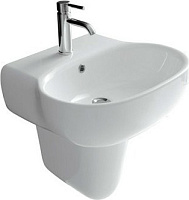 Galassia Ergo Раковина подвесная 55х48 см, с переливом, цвет: белый глянцевый 7119