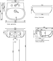 Galassia Ergo Раковина подвесная 55х48 см, с переливом, цвет: белый глянцевый 7119