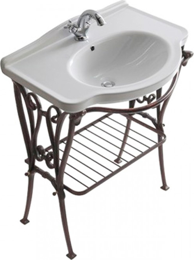 Galassia Ethos Раковина подвесная 75х52 см, с переливом и 1 отвер. под смеситель, цвет: белый глянец 8433M