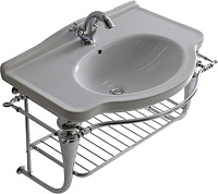 Galassia Ethos Раковина подвесная 75х52 см, с переливом и 1 отвер. под смеситель, цвет: белый глянец 8433M