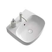 Kerasan Nolita Раковина подвесная/накладная 50х45 см, с 1 отверстием под смеситель, цвет: Bianco 534001*1