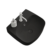 Kerasan Nolita Раковина подвесная/накладная 50x45 см, с 1 отверстием под смеситель, цвет: Nero matt 534031*1