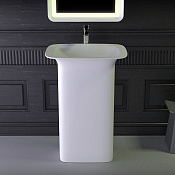 Knief Glam Раковина напольная 60х45х86h cм, K-Stone, выпуск в пол, цвет: белый матовый 0600-082-01